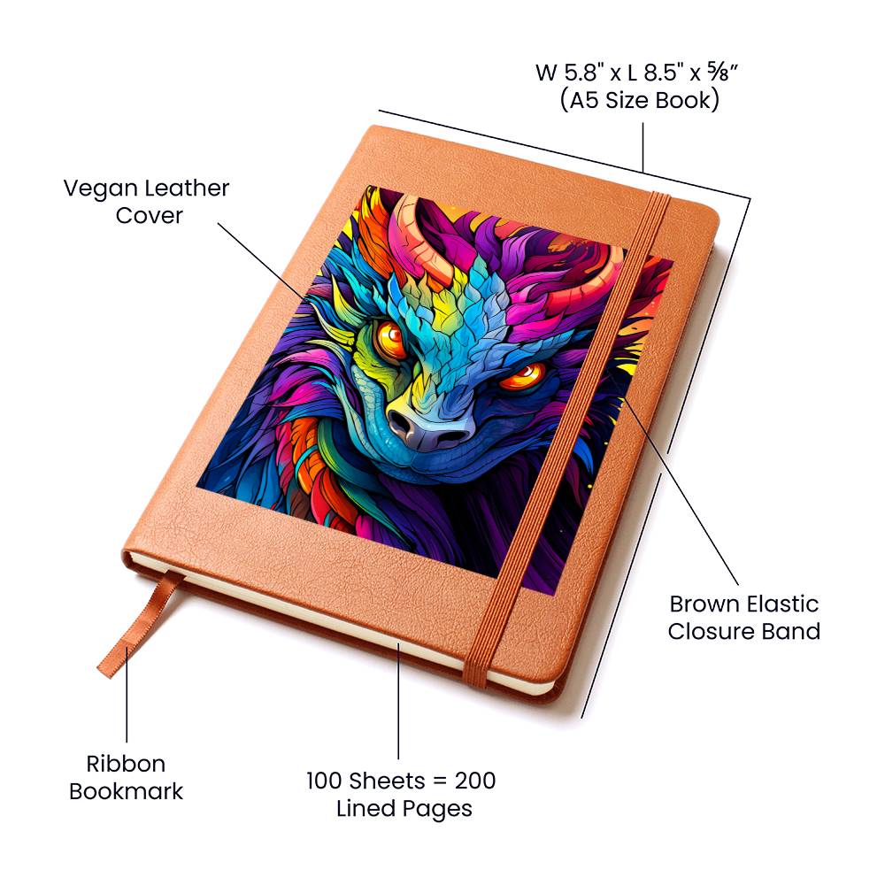 Majestic Dragon 015 - Vegan Leather Journal