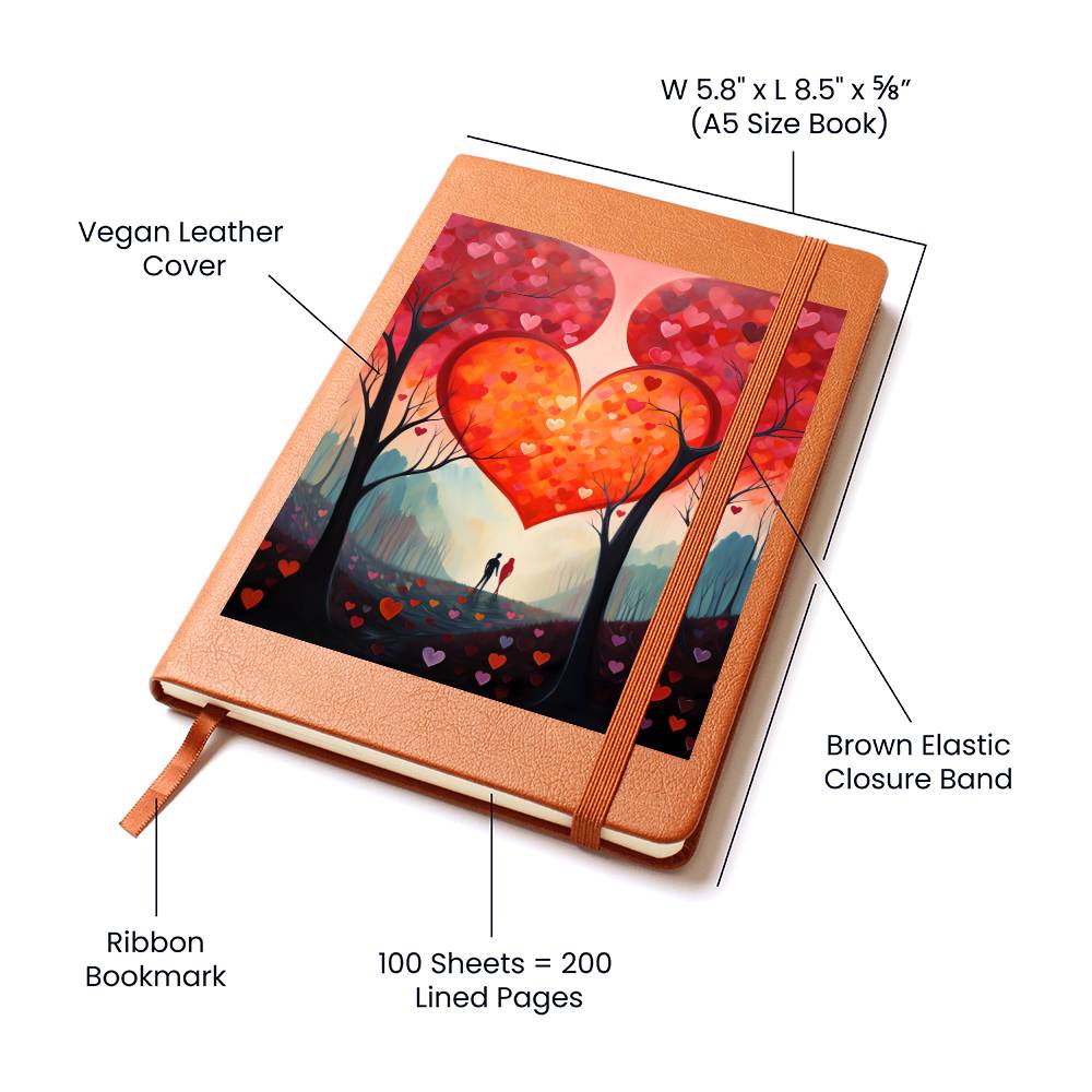 Valentine's Day Art 024 - Vegan Leather Journal