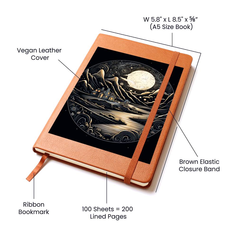 Minimalist BOHO Art 048 - Vegan Leather Journal