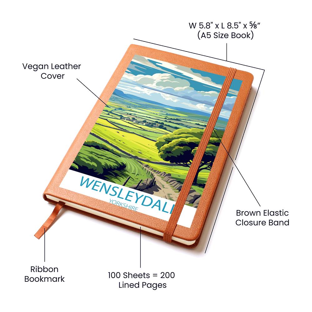 Famous Travel Destinations - Wensleydale, Yorkshire, England - Vegan Leather Journal