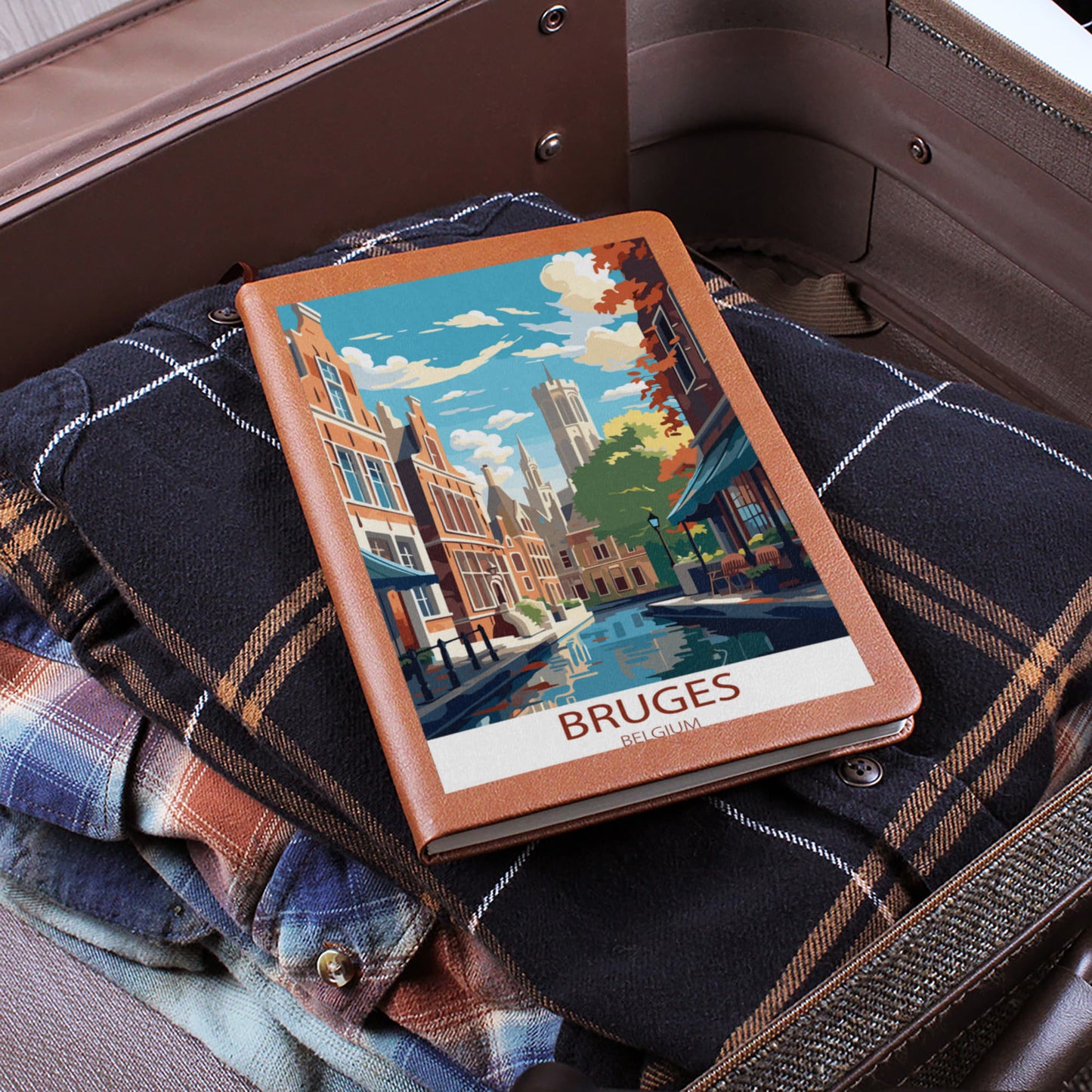 Famous Travel Destinations - Bruge, Belgium - Vegan Leather Journal