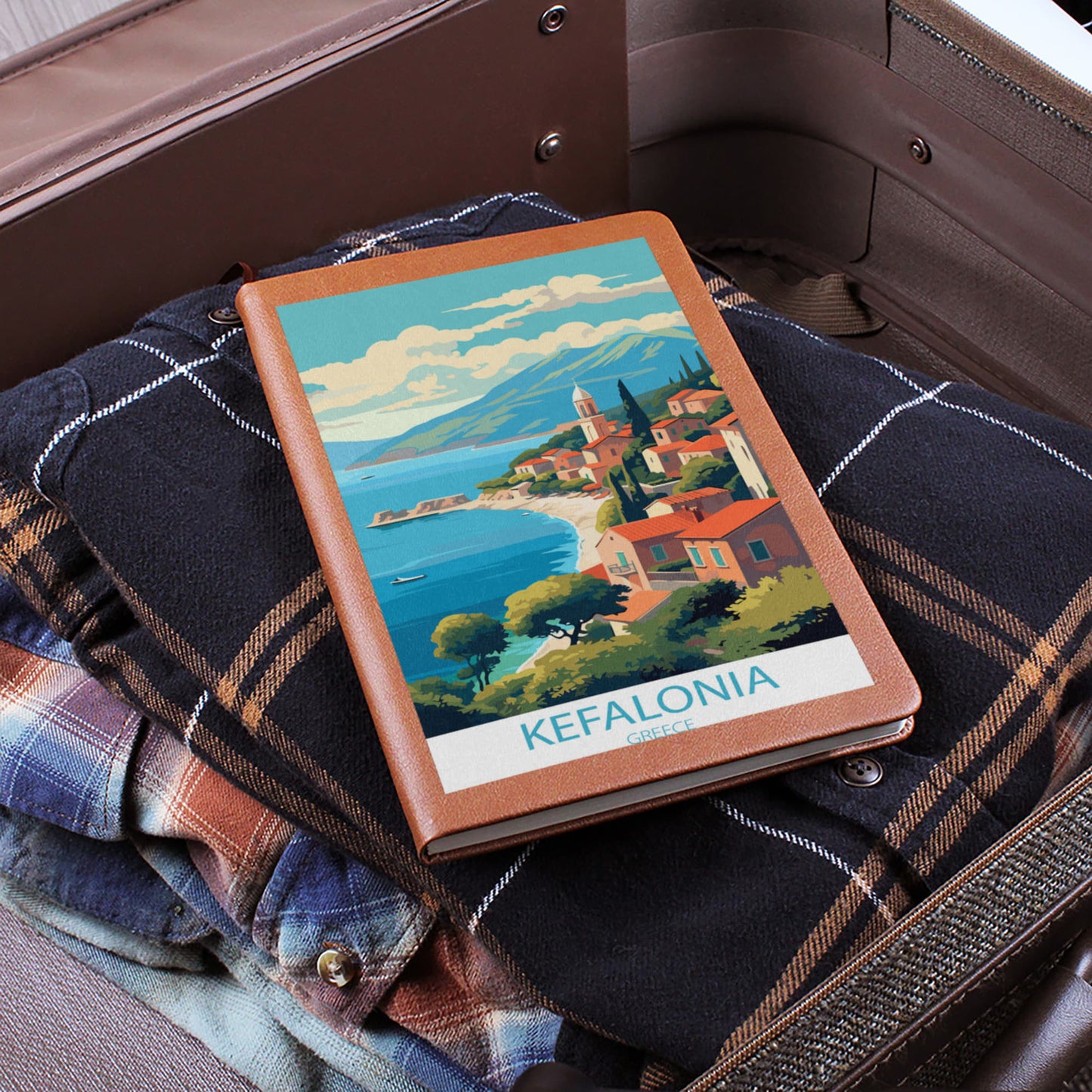 Famous Travel Destinations - Kefalonia, Greece - Vegan Leather Journal
