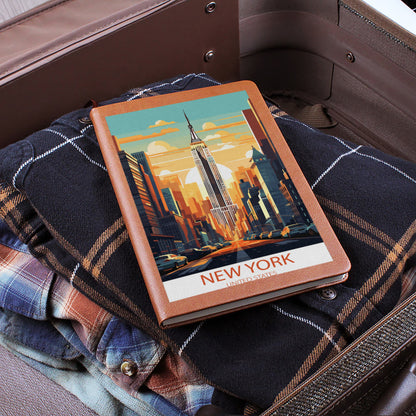 Famous Travel Destinations - New York City, United States - Vegan Leather Journal