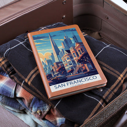 Famous Travel Destinations - San Francisco, California - Vegan Leather Journal