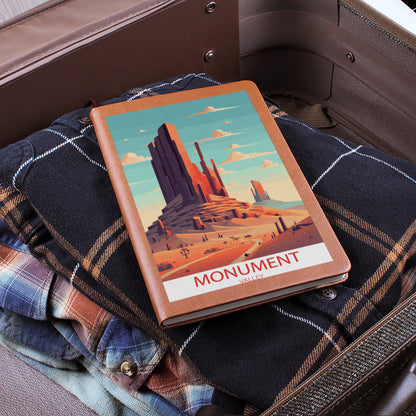 Famous Travel Destinations - Monument Valley, Navajo Tribal Park - Vegan Leather Journal