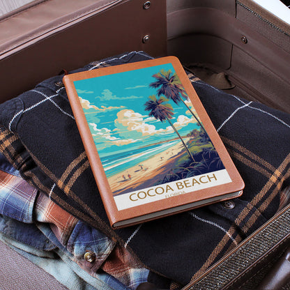 Famous Travel Destinations - Cocoa Beach, Florida - Vegan Leather Journal