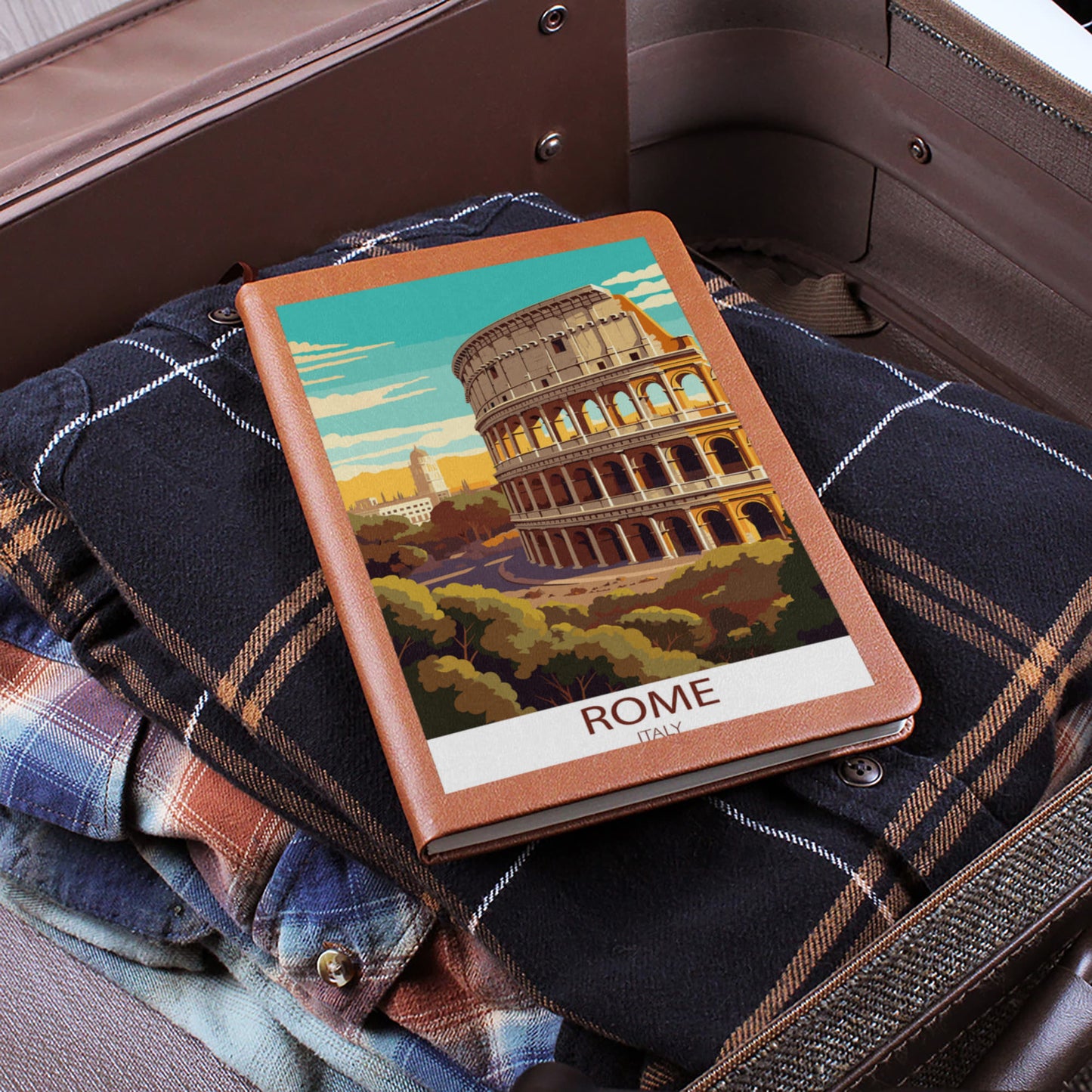 Famous Travel Destinations - Rome, Italy - Vegan Leather Journal
