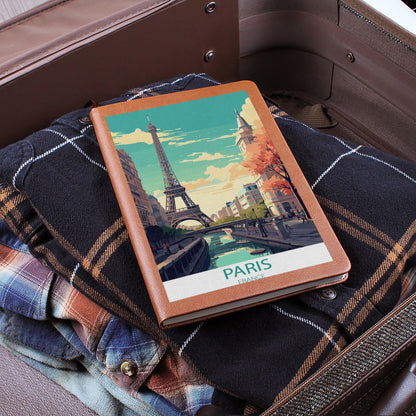 Famous Travel Destinations - Paris, France - Vegan Leather Journal