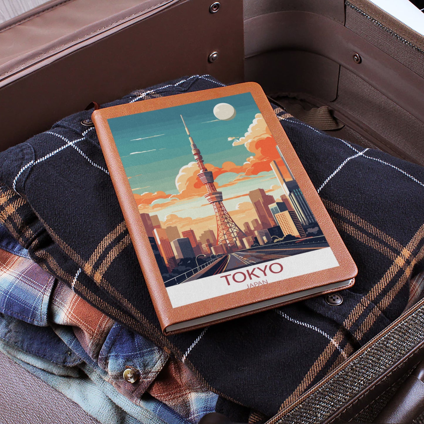 Famous Travel Destinations - Tokyo, Japan - Vegan Leather Journal