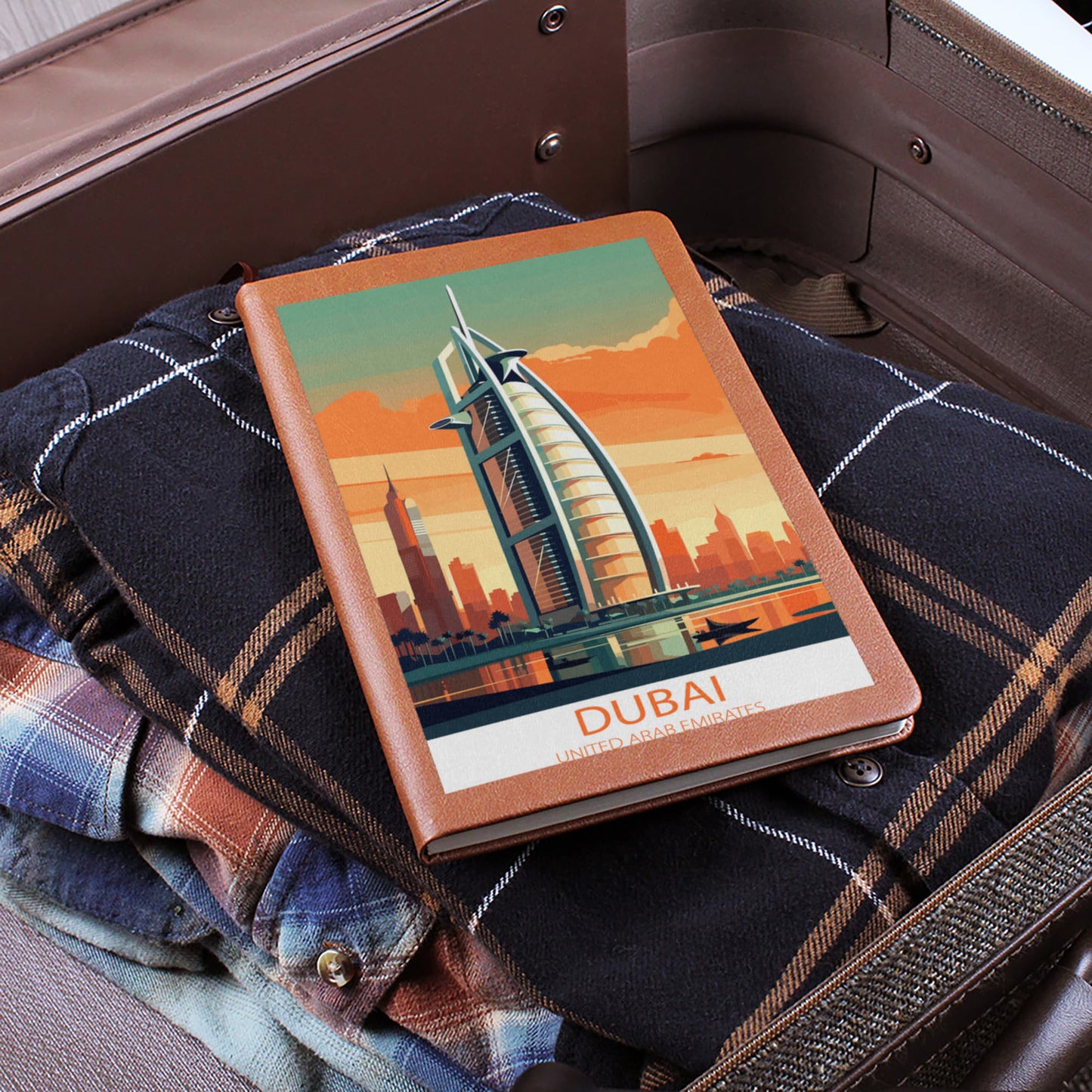 Famous Travel Destinations - Dubai, United Arab Emirates - Vegan Leather Journal