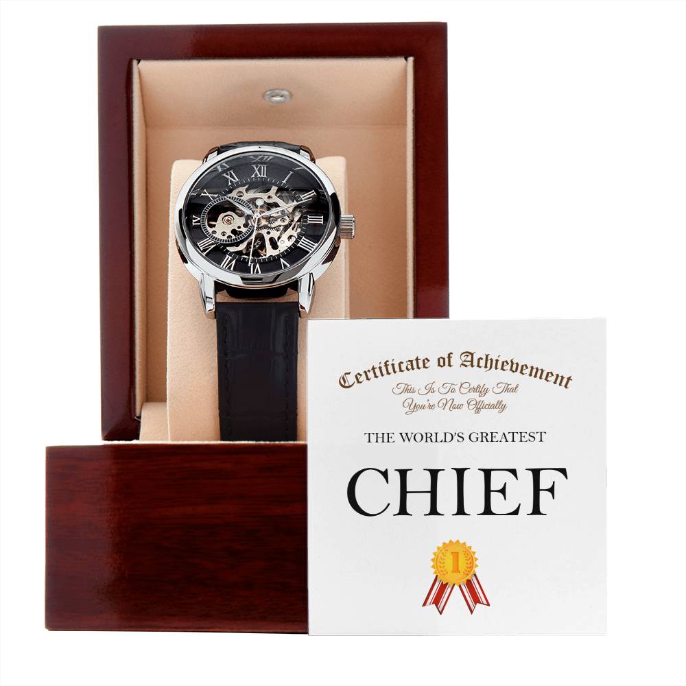 World's Greatest Chief - Men's Openwork Watch