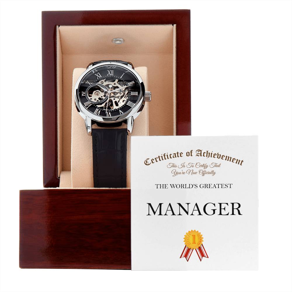 World's Greatest Manager - Men's Openwork Watch