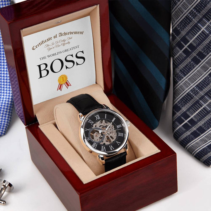World's Greatest Boss - Men's Openwork Watch