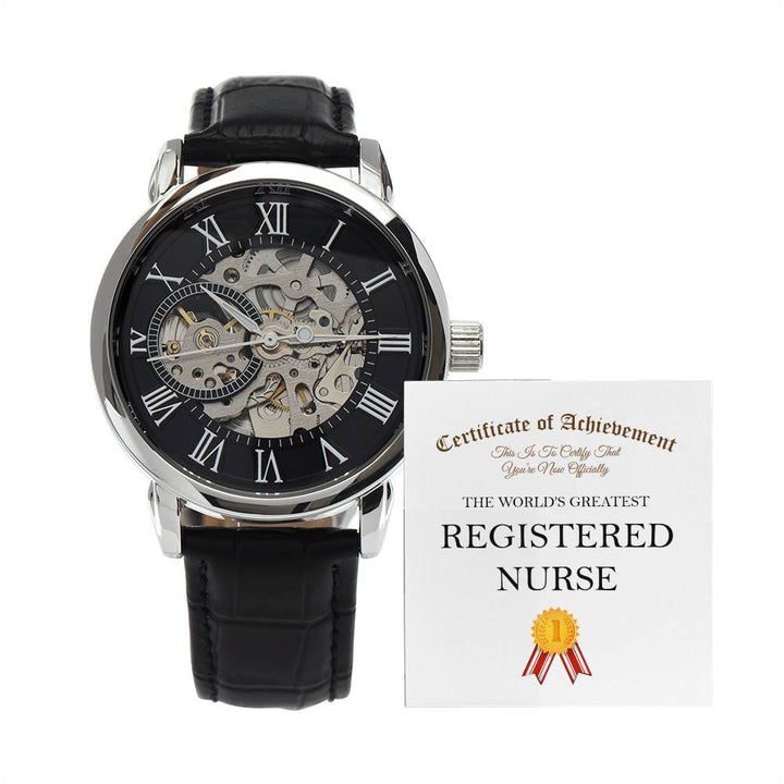 World's Greatest Registered Nurse - Men's Openwork Watch