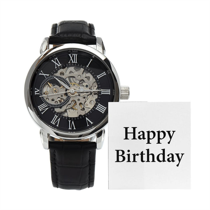 Happy Birthday - Men's Openwork Watch