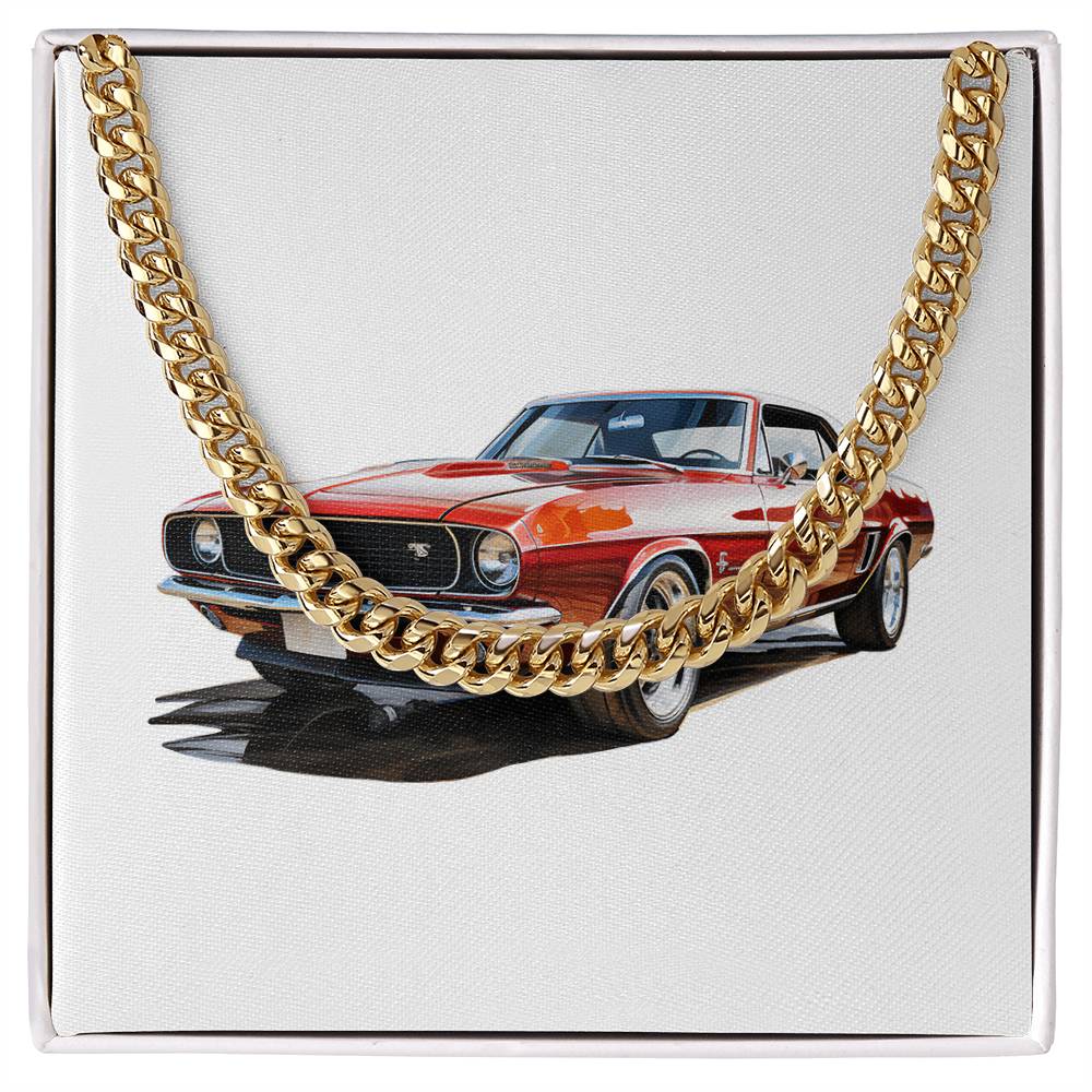 Muscle Car 01 - 14k Gold Finished Cuban Link Chain