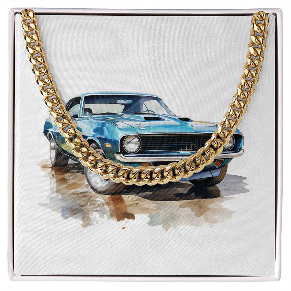 Muscle Car 12 - 14k Gold Finished Cuban Link Chain