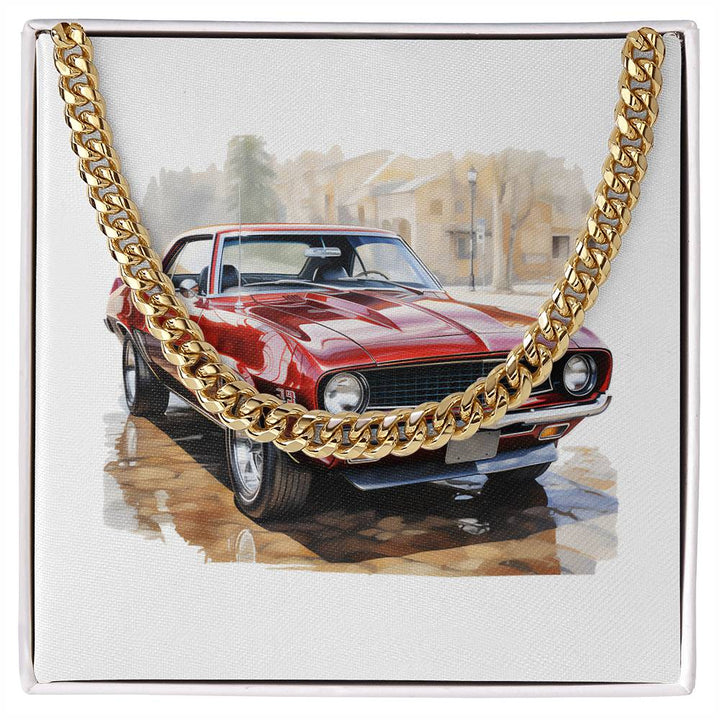Muscle Car 04 - 14k Gold Finished Cuban Link Chain