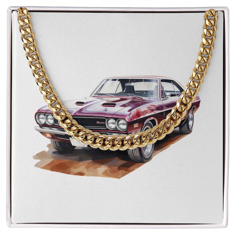 Muscle Car 10 - 14k Gold Finished Cuban Link Chain