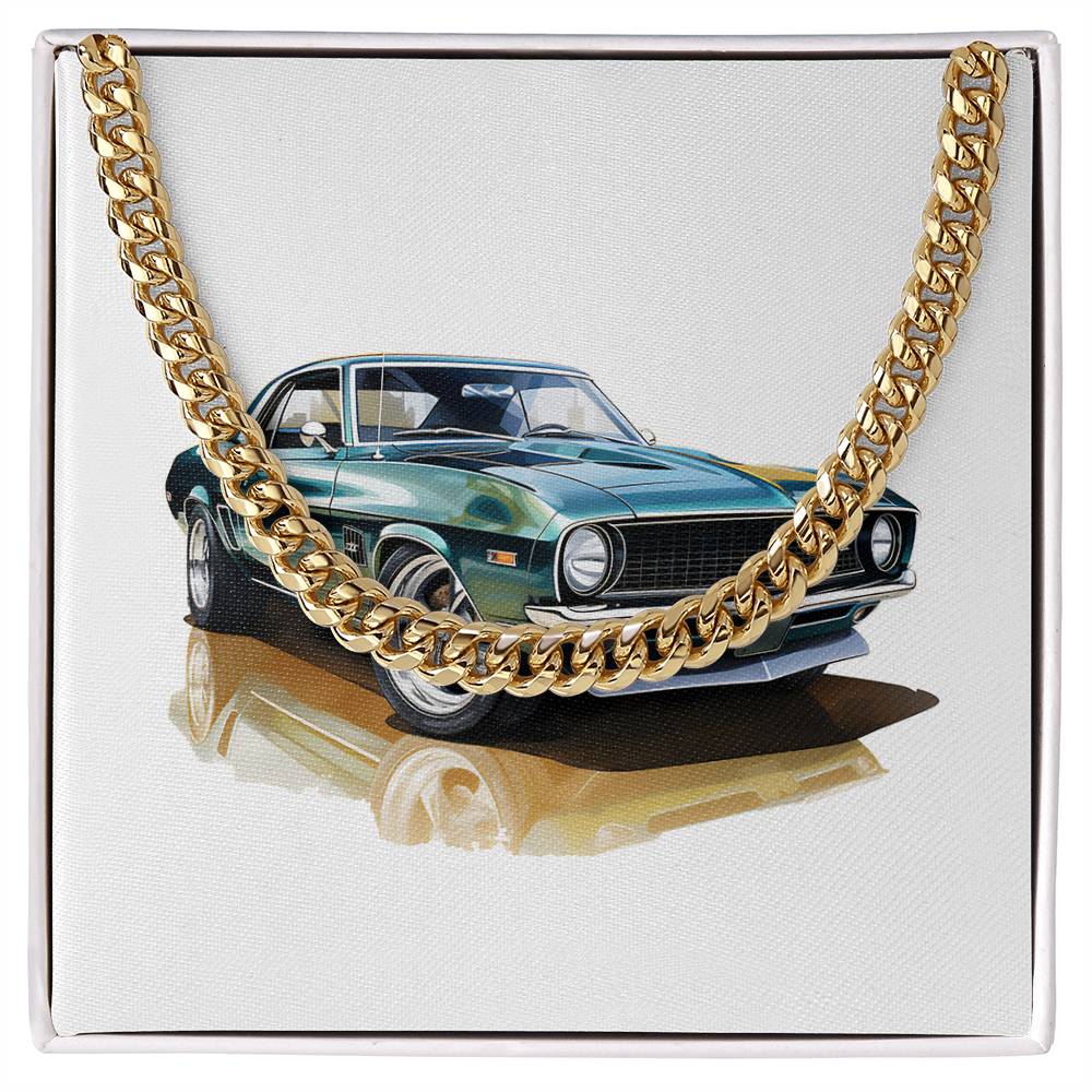 Muscle Car 11 - 14k Gold Finished Cuban Link Chain