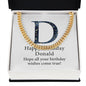 Happy Birthday Donald v03 - 14k Gold Finished Cuban Link Chain