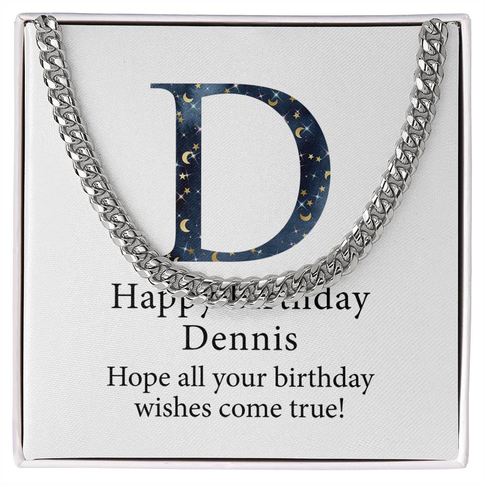 Happy Birthday Dennis v03 - Cuban Link Chain