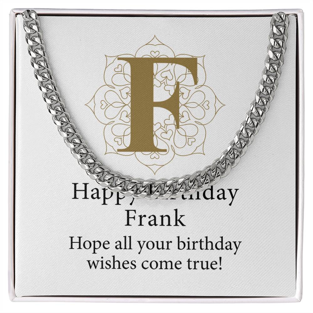 Happy Birthday Frank v01 - Cuban Link Chain