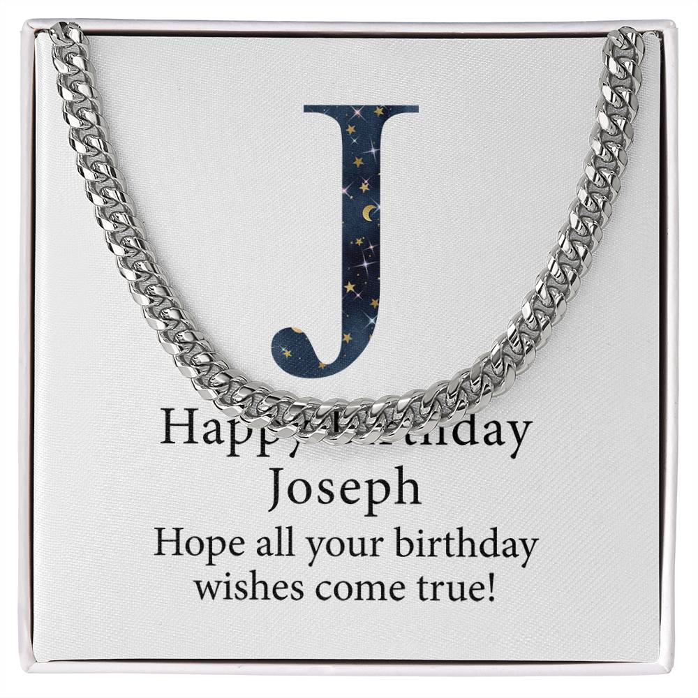 Happy Birthday Joseph v03 - Cuban Link Chain