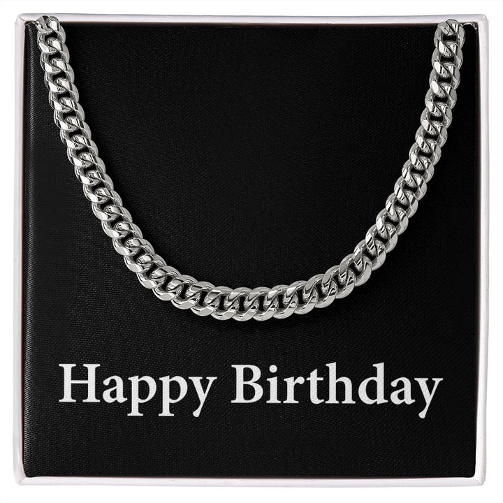 Happy Birthday v2 - Cuban Link Chain