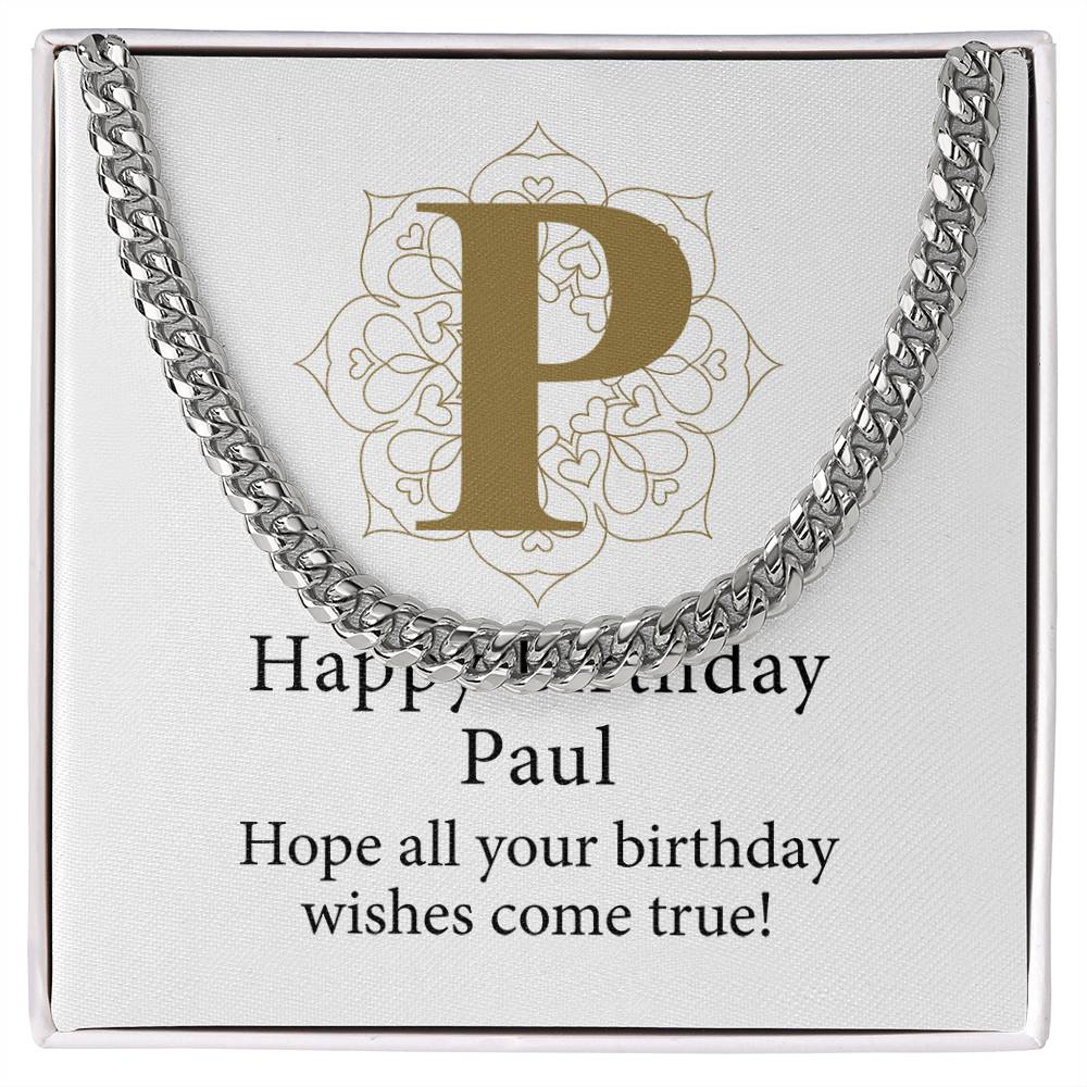 Happy Birthday Paul v01 - Cuban Link Chain