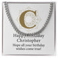 Happy Birthday Christopher v01 - Cuban Link Chain