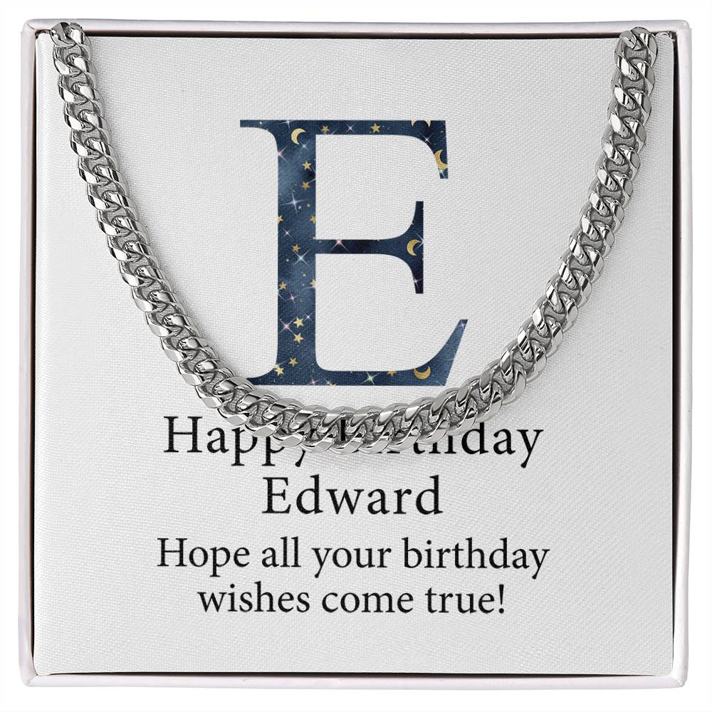 Happy Birthday Edward v03 - Cuban Link Chain