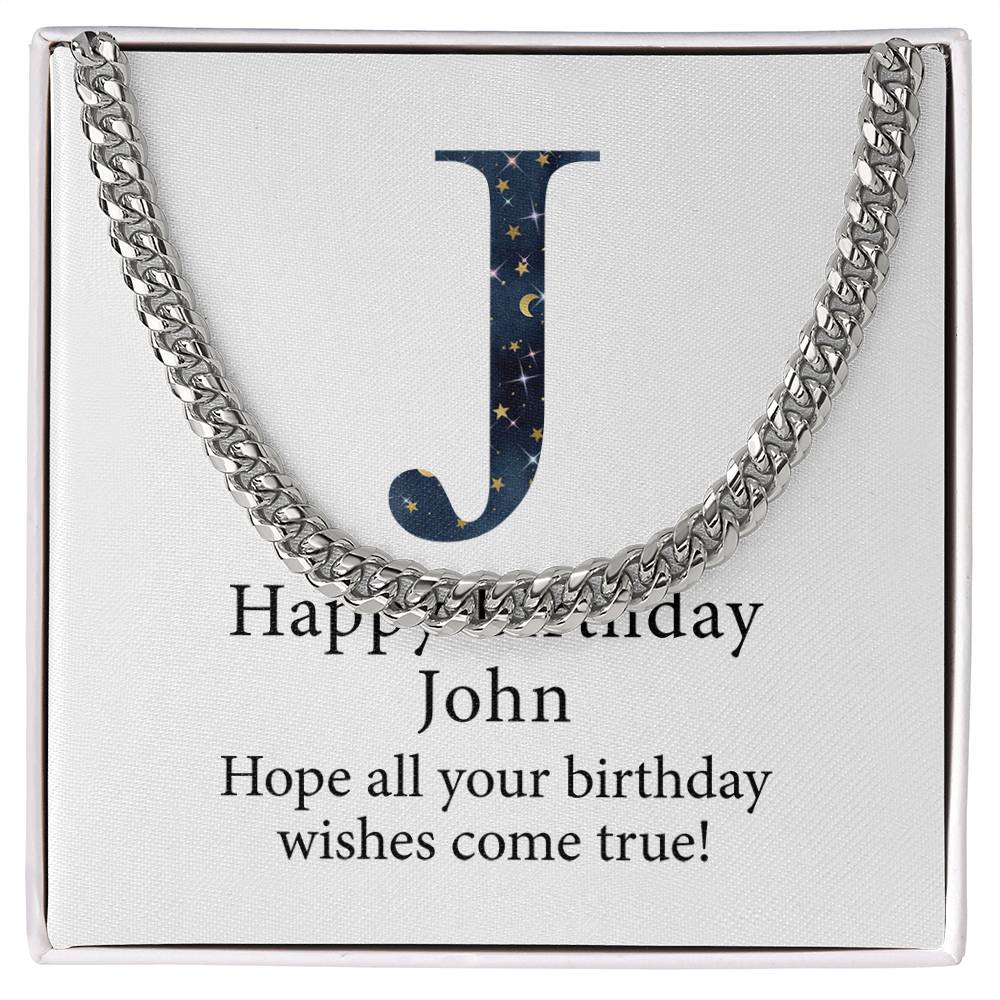 Happy Birthday John v03 - Cuban Link Chain