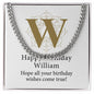 Happy Birthday William v01 - Cuban Link Chain