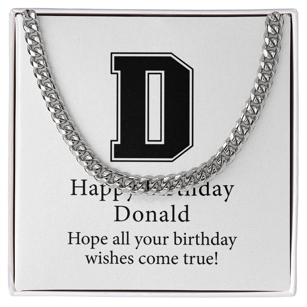 Happy Birthday Donald v02 - Cuban Link Chain