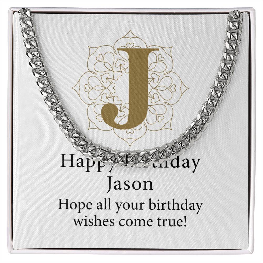 Happy Birthday Jason v01 - Cuban Link Chain