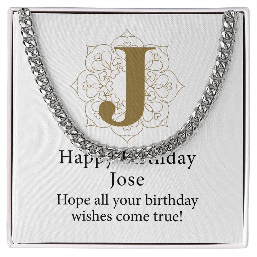 Happy Birthday Jose v01 - Cuban Link Chain