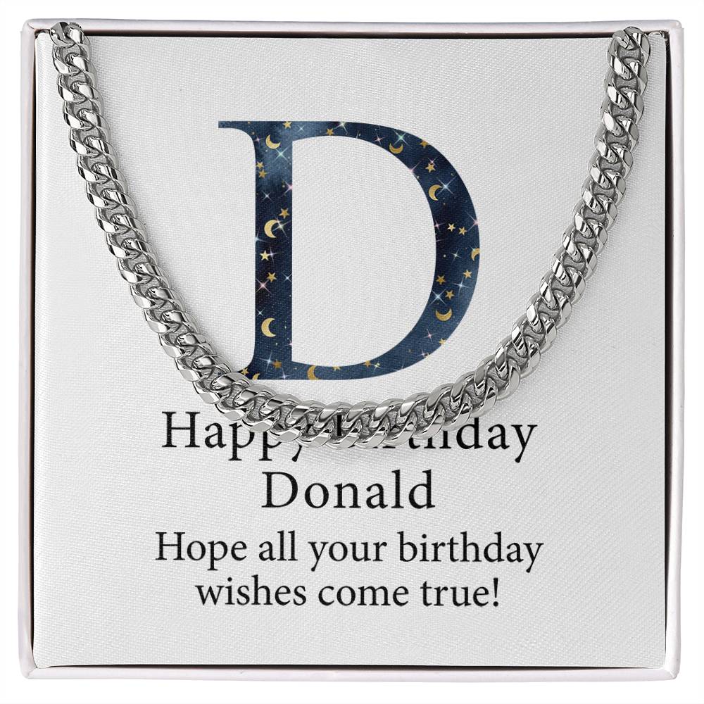 Happy Birthday Donald v03 - Cuban Link Chain