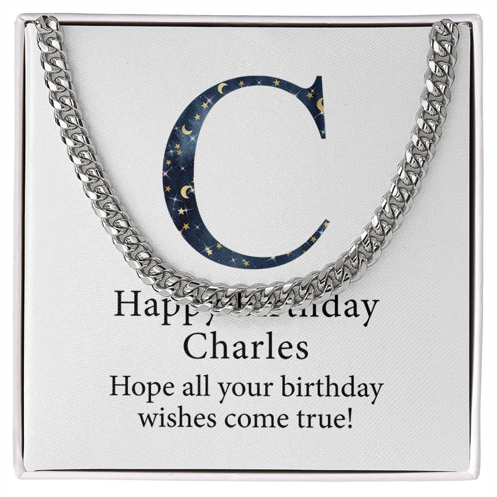 Happy Birthday Charles v03 - Cuban Link Chain