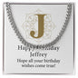 Happy Birthday Jeffrey v01 - Cuban Link Chain