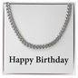 Happy Birthday - Cuban Link Chain