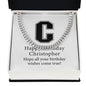 Happy Birthday Christopher v02 - Cuban Link Chain