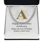 Happy Birthday Anthony v01 - Cuban Link Chain