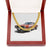 Muscle Car 01 - 14k Gold Finished Cuban Link Chain With Mahogany Style Luxury Box
