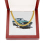 Muscle Car 09 - 14k Gold Finished Cuban Link Chain With Mahogany Style Luxury Box