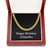 Happy Birthday Alejandro v2 - 14k Gold Finished Cuban Link Chain With Mahogany Style Luxury Box