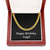 Happy Birthday Angel v2 - 14k Gold Finished Cuban Link Chain With Mahogany Style Luxury Box