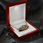 Muscle Car 07 - 14k Gold Finished Cuban Link Chain With Mahogany Style Luxury Box