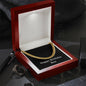 Happy Birthday Ben v2 - 14k Gold Finished Cuban Link Chain With Mahogany Style Luxury Box