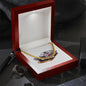 Muscle Car 10 - 14k Gold Finished Cuban Link Chain With Mahogany Style Luxury Box